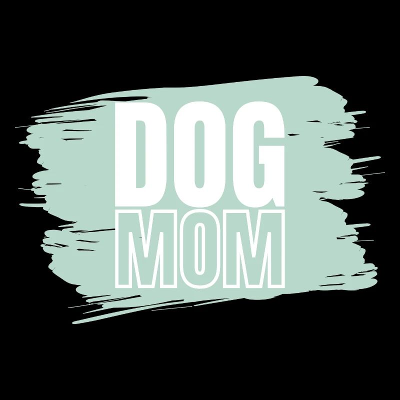 Chien Mum vert blanc