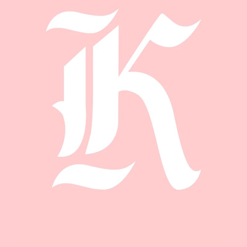 Letter K personalized gift alphabet first name Christmas