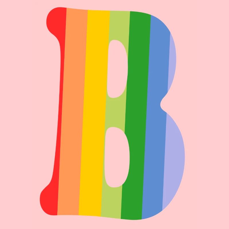 Buchstabe B Regenbogen