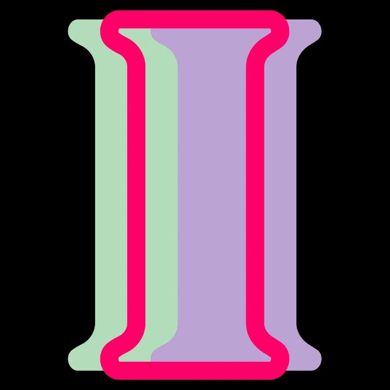 Mehrfarbiger Buchstabe i