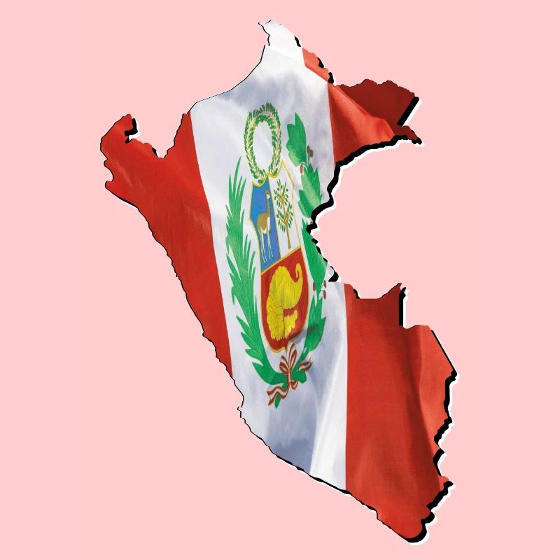 Drapeau du Pérou sur la carte du Pérou