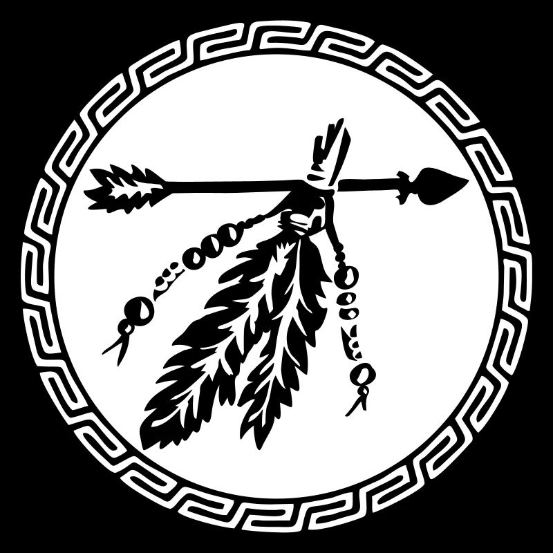 Pfeil mit Federn, Schutz & Kraft Symbol, Indianer