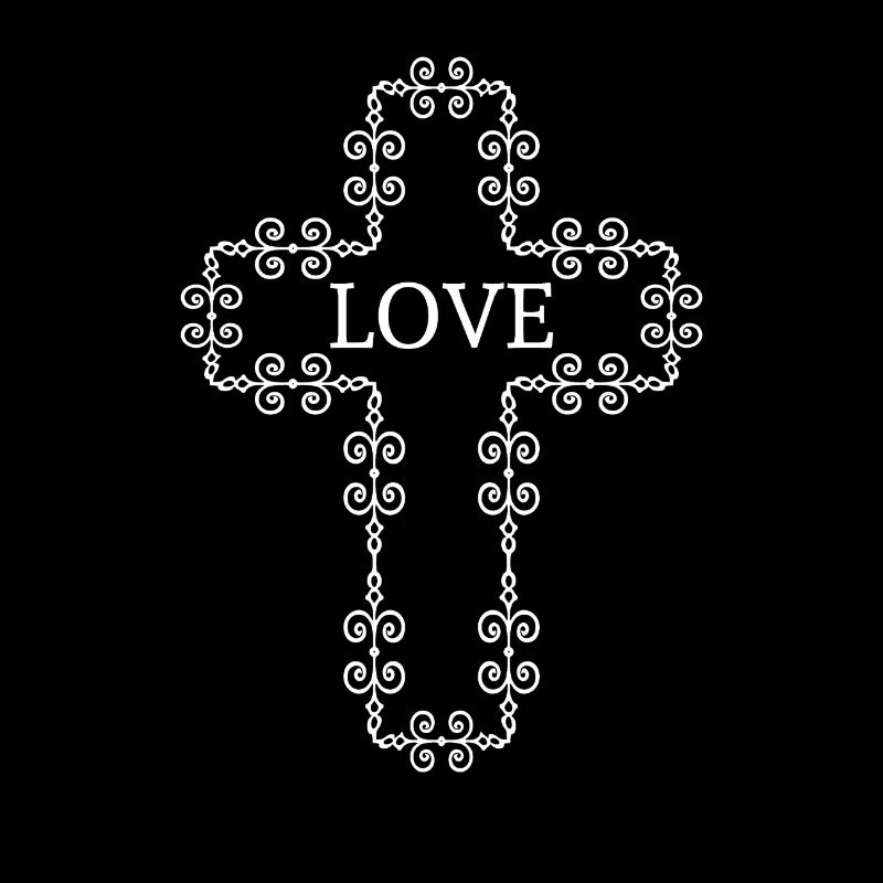 Liebe Kreuz Design Jesus Glaube Geschenkidee