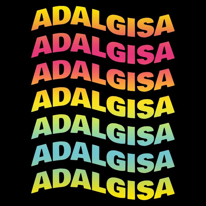 Adalgisa tshirt text wave effect t-shirt-