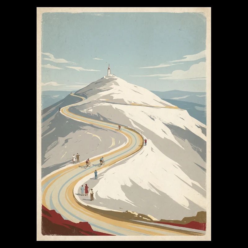 Ventoux Summit Road – Radfahrer-Erinnerung
