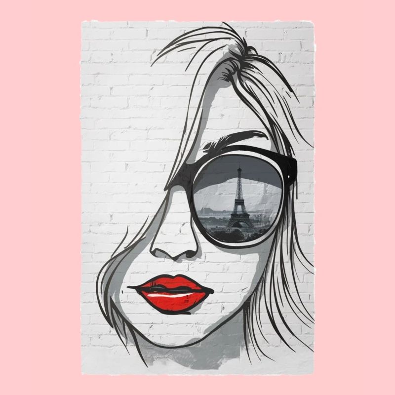 Graffeuse à Paris - Tour Eiffel