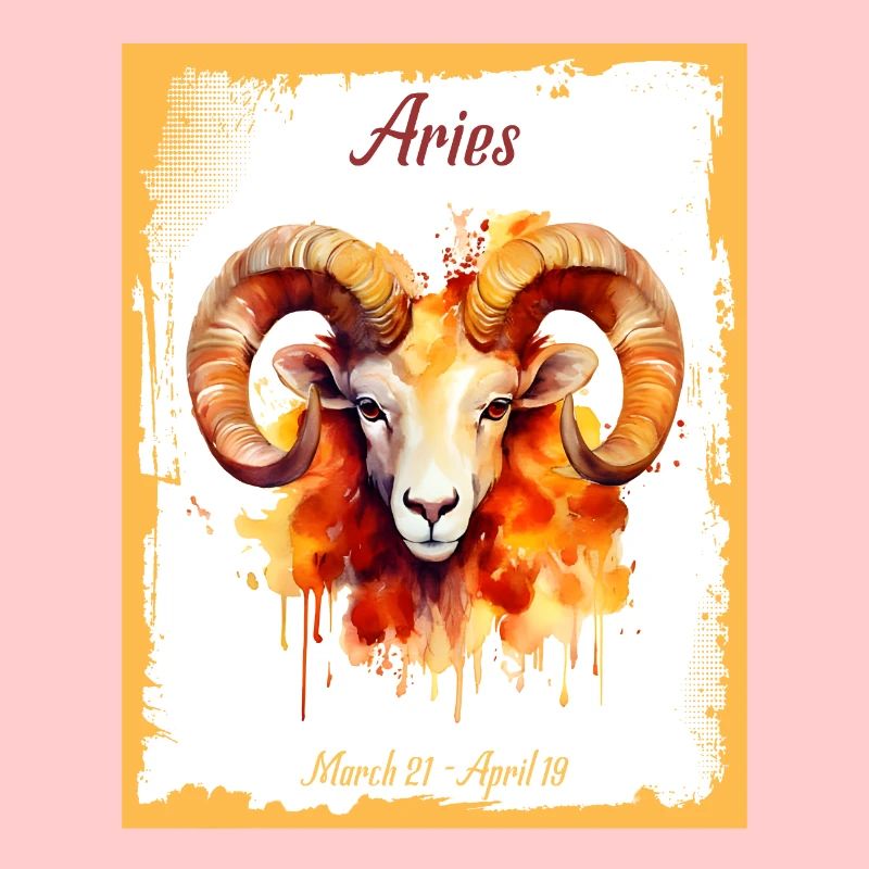 Sternzeichen in Aquarell: Widder der Widder