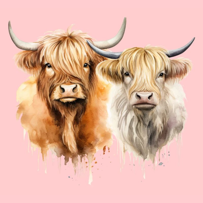 Personalized Scottish Highland Cows Gift