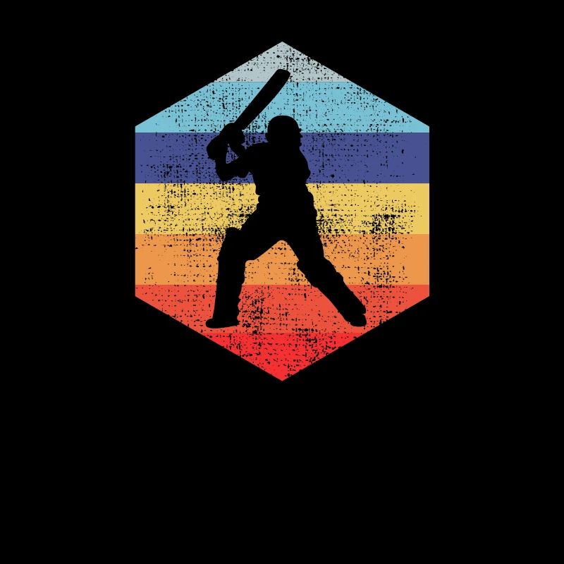 Cricket Geschenk TShirt Cricket Player Retro