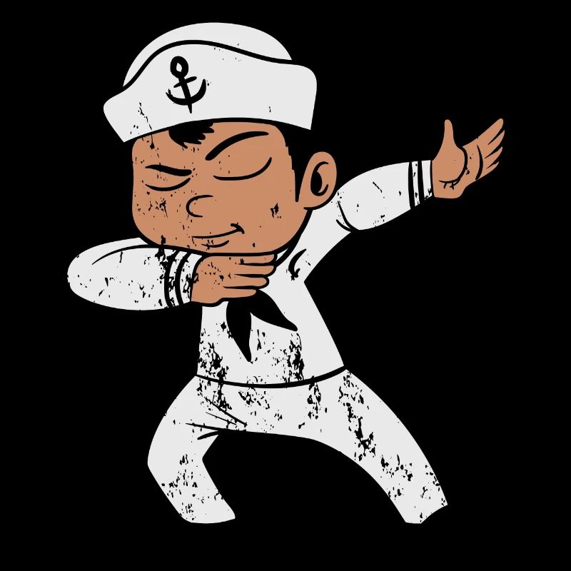 Retro Vintage Grunge Style Dabbing Dab Sailor