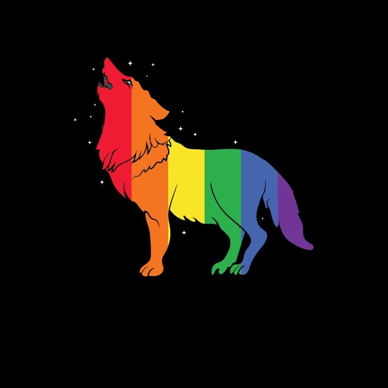 Schwuler Wolf Regenbogen Gay Pride LGBT Geschenk