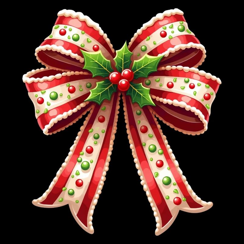 Cadeau De Noël Noeud Canne À Sucre
