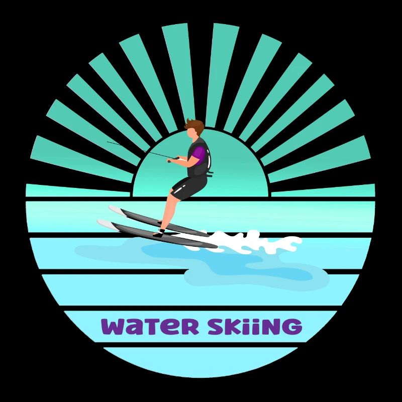 Sunset water skiing