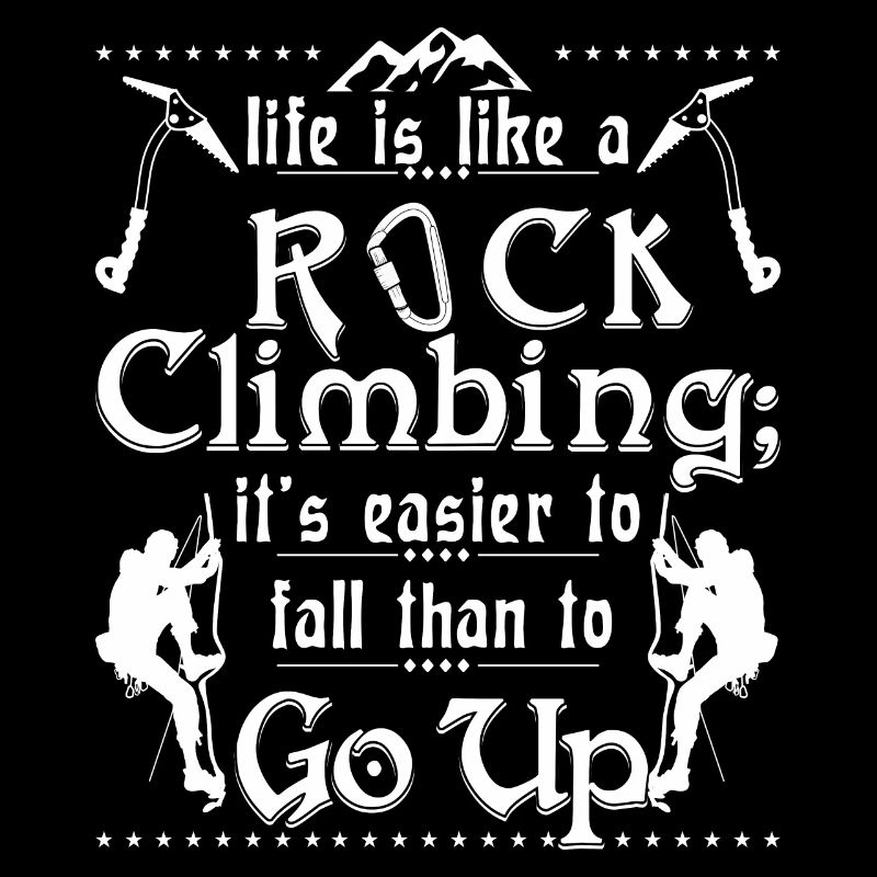 life is like a rock climbing