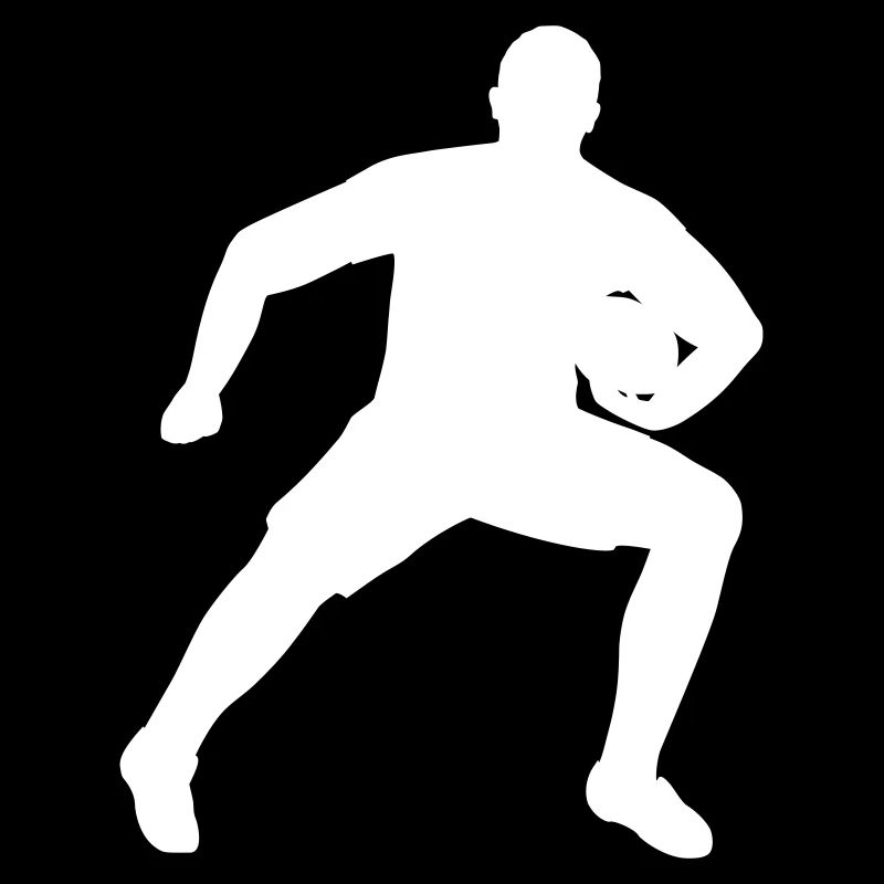 Rugby player defends ball