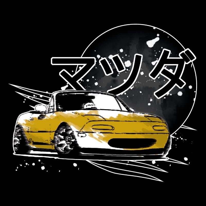 Japanisches Auto Miata Mx5 gelb