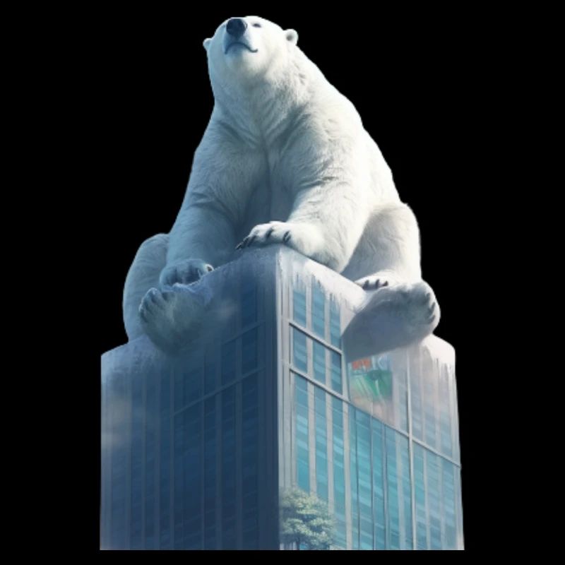 Der Eisbär auf dem Dach