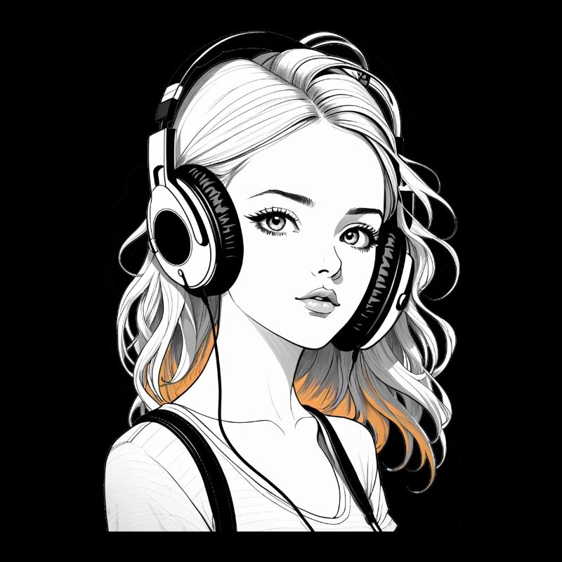 Musik Frau Mädchen Kopfhoerer Rave Geschenkidee