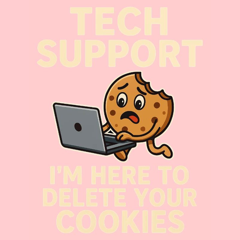 Tech Support I'm Here To Delete Your Cookies