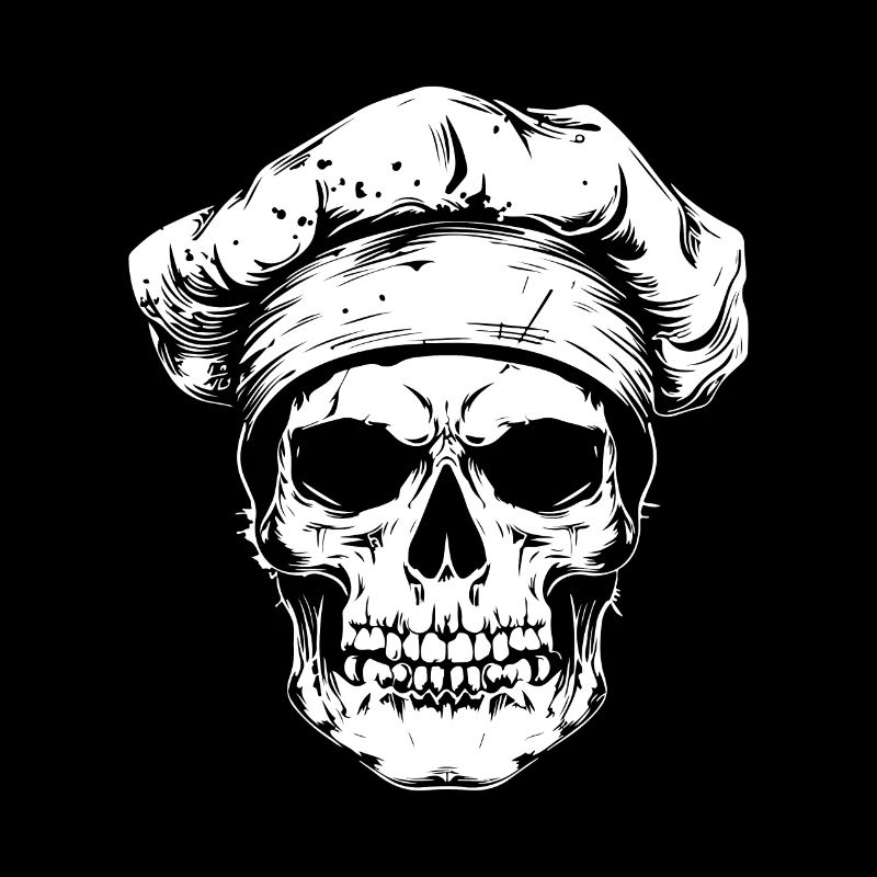 Koch Skull Skeleton Chef