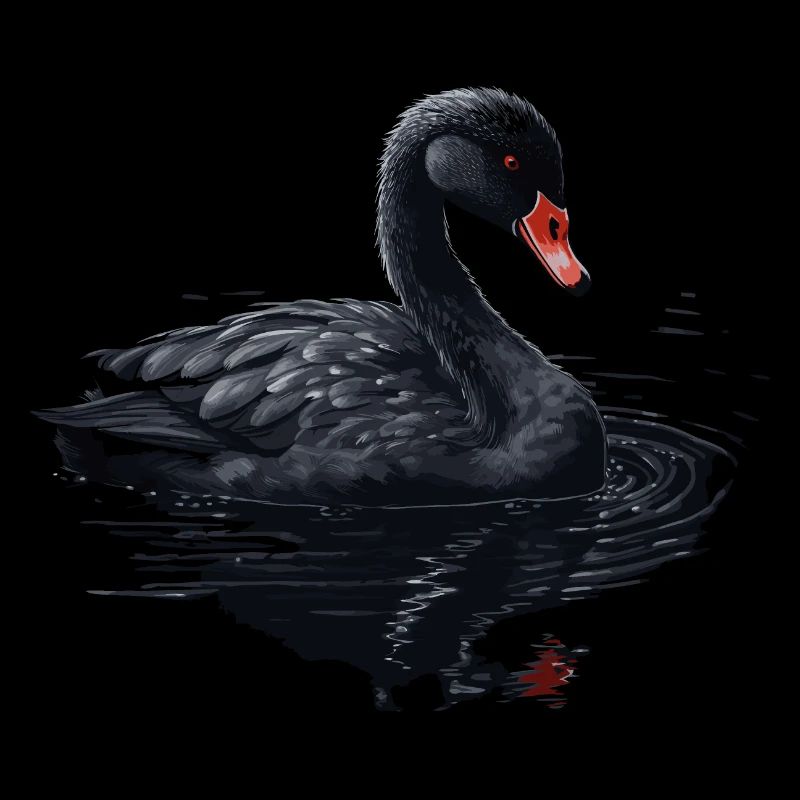 Schwarzer Schwan Vogel