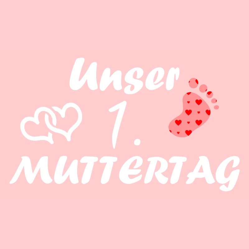 Der erster Muttertag Text mit Herzen und Muster