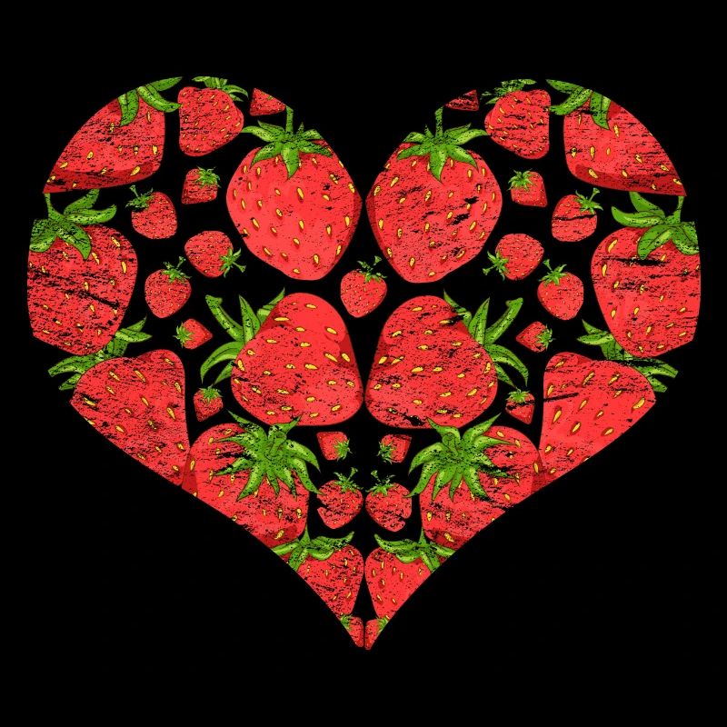 Erdbeeren Herz Rote Beeren Obst Geschenk Erdbeere