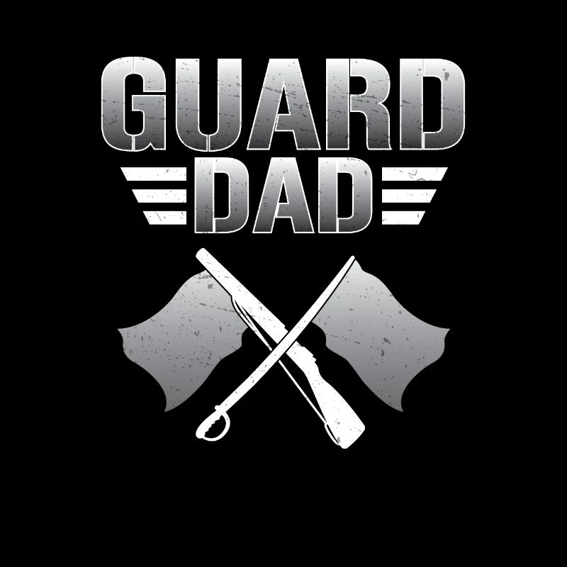 Guard Dad Lustiger Farbwächter Flagge Corps