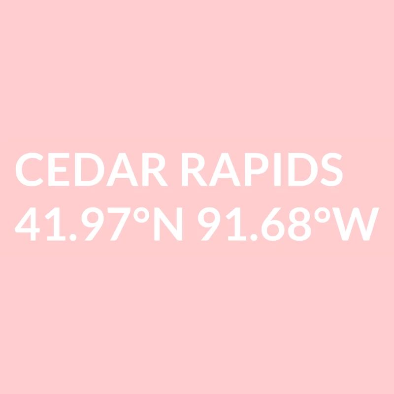 Coordonnées de Cedar Rapids, Iowa, États-Unis