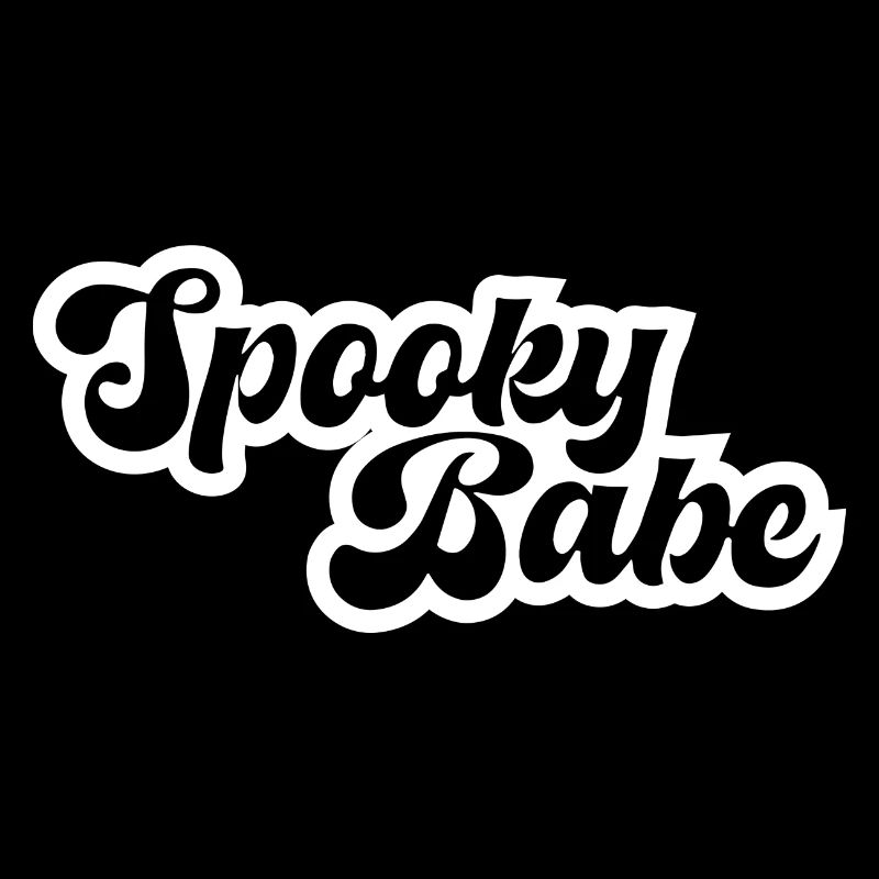 Spooky babe, Retro inspired Halloween text