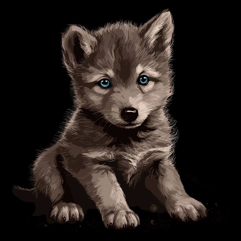 Wolf Scratch Marks Claws Wild Forest Animal Baby Wolf