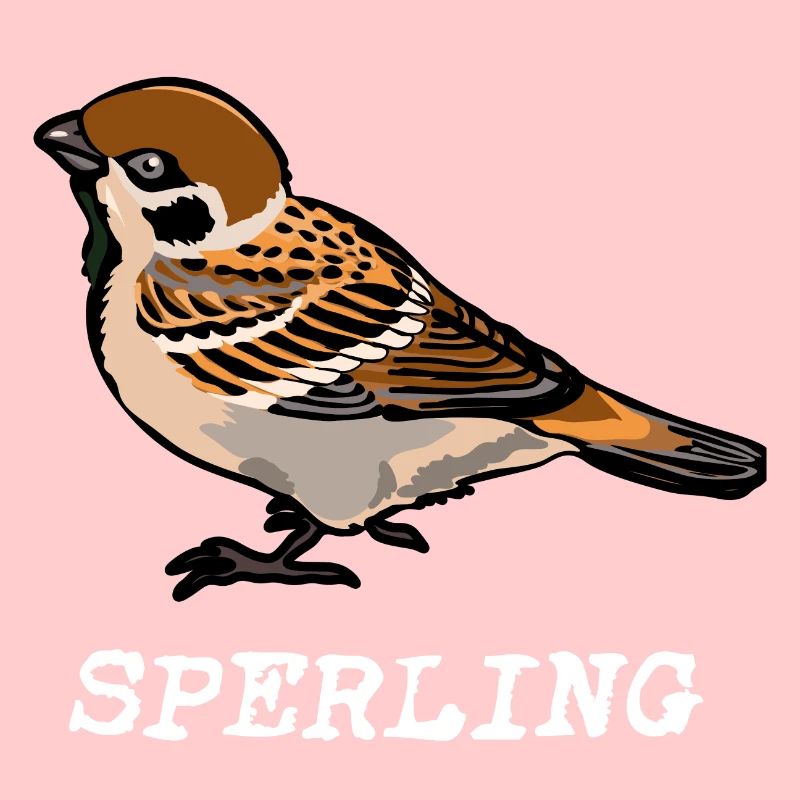 Sperling mit Name hell