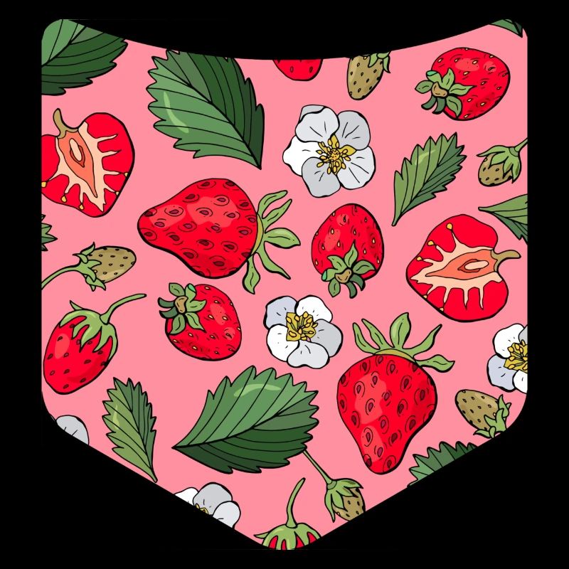 Summer Fruit Fruit Breast Pocket Strawberry
