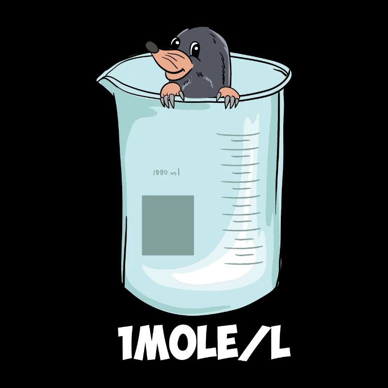 1 mole / litre chimie laboratoire chimiste nerd geek mol