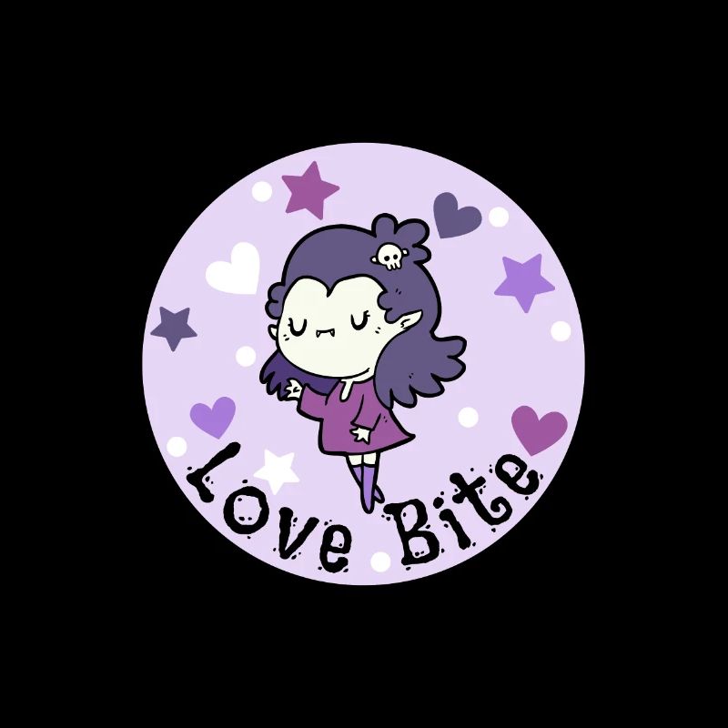 Kawaii Pastel Vampire. Love Bite. Halloween.