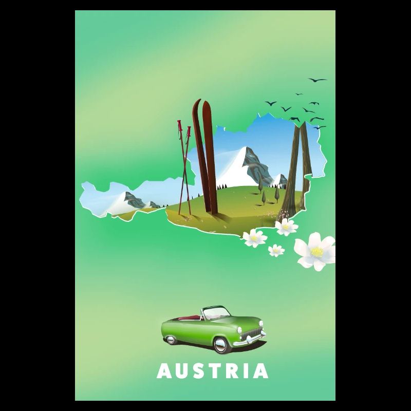 Autriche Affiche de ski
