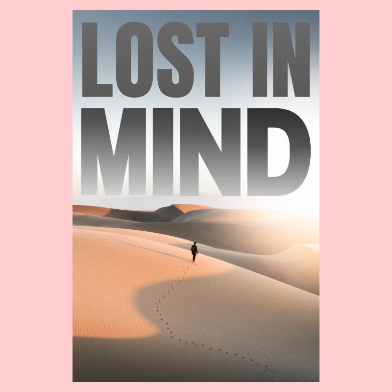 Perdu dans ses pensées dans le désert