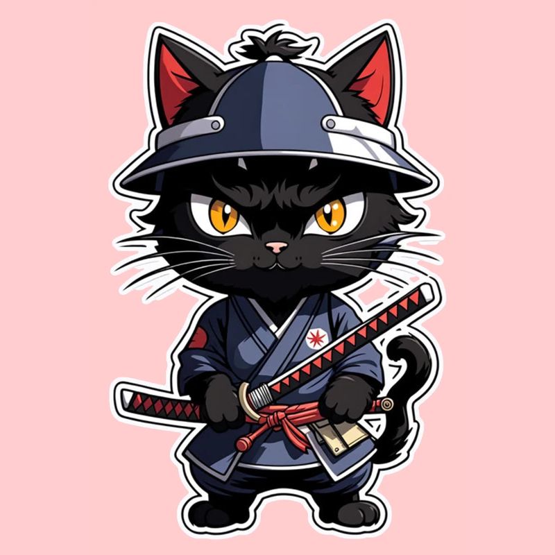 Ninja Cat - Samurai Kitten