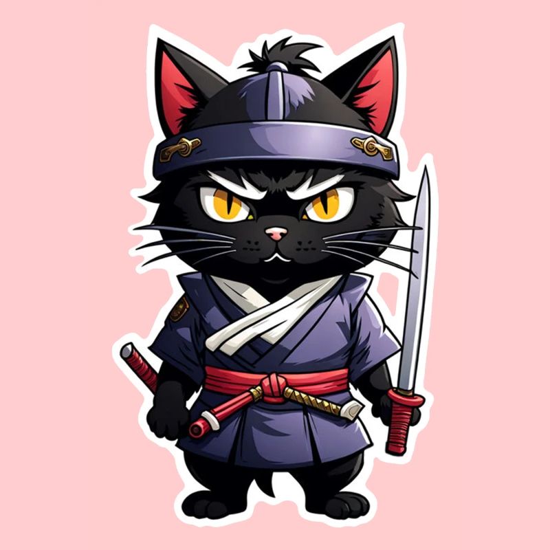 Ninja Cat - Samurai Kitten