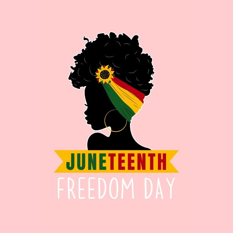 Juneteenth. Freedom Day. Black Version.