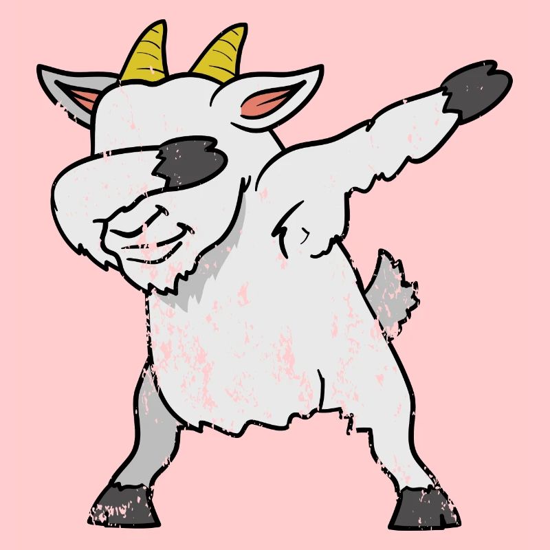 Chèvre tamponner dabbing style vintage grunge
