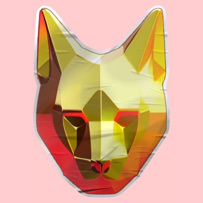 Polygone de chat en or