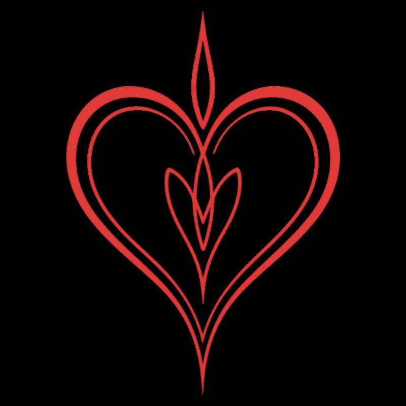 Cœur stylisé pinstriping