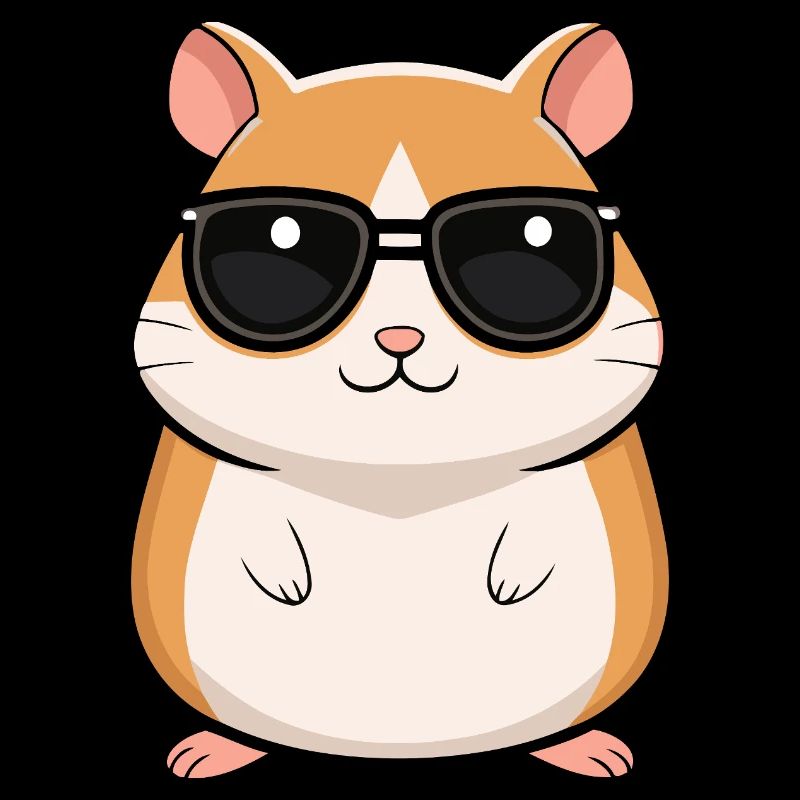 Cooler Hamster mit Sonnenbrille