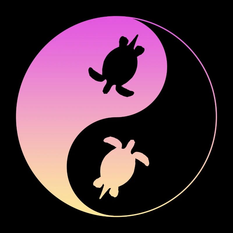 Schildkröte yin yang