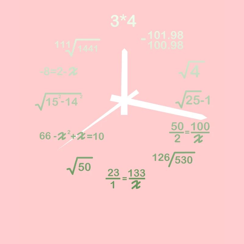 Mathematik Uhr Mathe Bruch Rechnen Geschenk