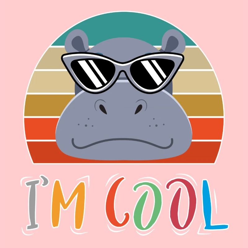 Baby Kind Sprüche Cool Flusspferd Nilpferd Retro