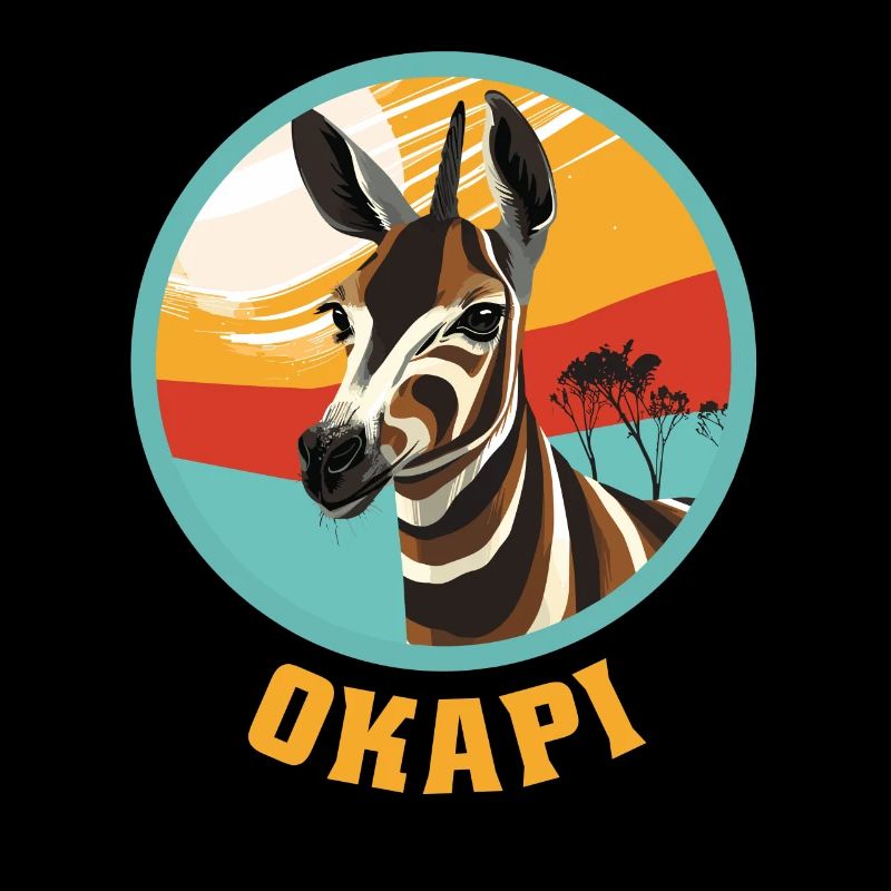 Okapi coucher de soleil Animal