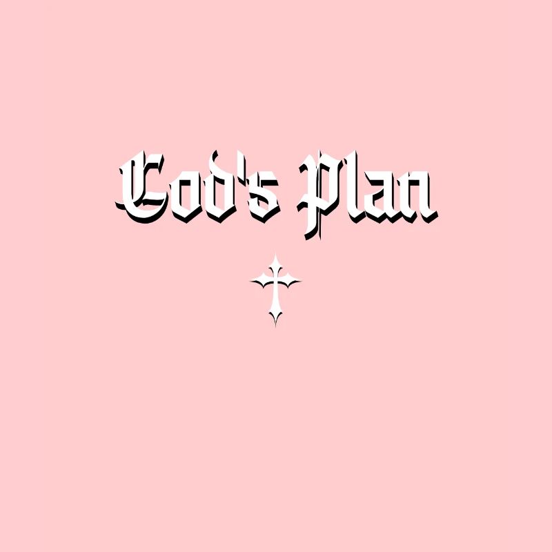 God's Plan in Gothic script with cross