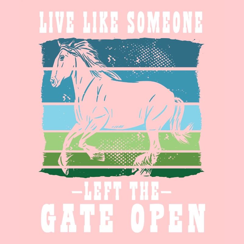 Live as someone left the gate open Horse
